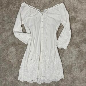 100% Cotton Italian Ayfëe Lace Cover Up Dress
